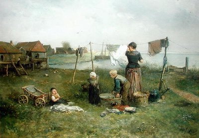 Hanging Up the Washing by Jan Mari Henri Ten Kate