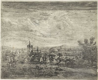 Village View with a Church by Jan Ruyscher