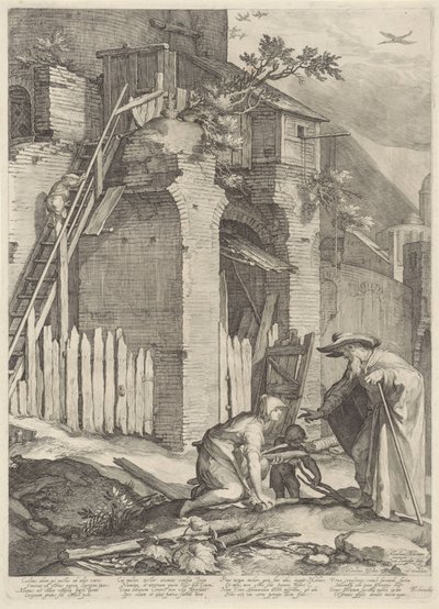 Elijah Meets the Widow of Zarephath by Jan Saenredam