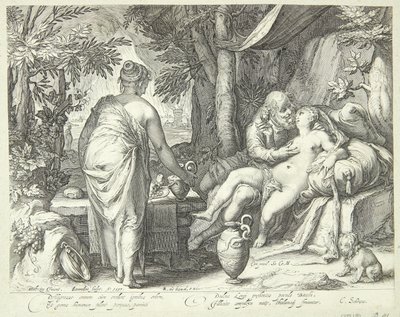 Lot and His Daughters by Jan Saenredam