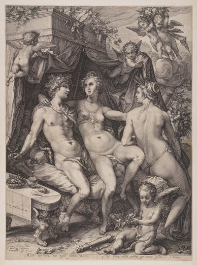 Without Ceres and Bacchus, Venus Freezes by Jan Saenredam