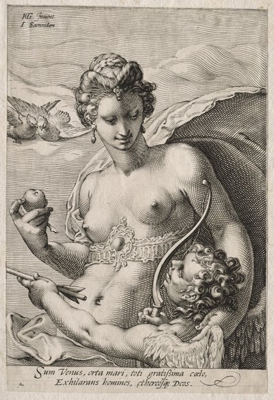 Venus and Cupid by Jan Saenredam