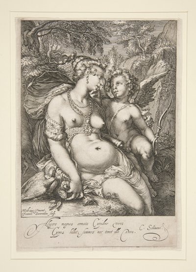 Venus and Cupid by Jan Saenredam