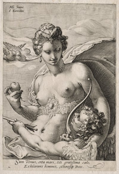 Venus and Cupid by Jan Saenredam