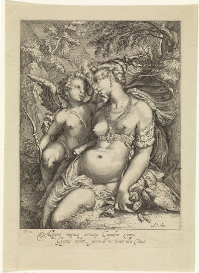Venus and Cupid by Jan Saenredam