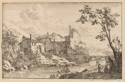 Houses at the Side of a River by Jan Smees