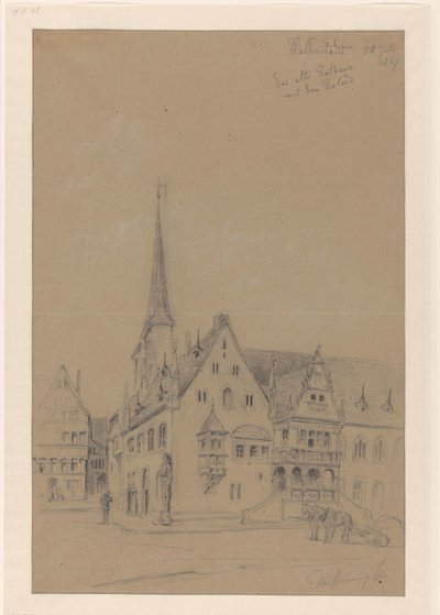 The Town Hall, with the Roelant, of Halberstadt by Jan Striening