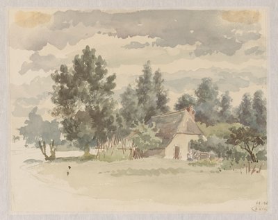 Landscape with Farm Surrounded by Trees by Jan Striening