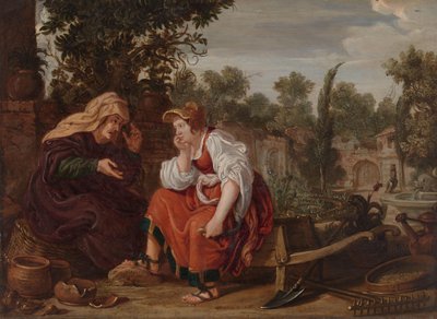 Vertumnus and Pomona by Jan Tengnagel
