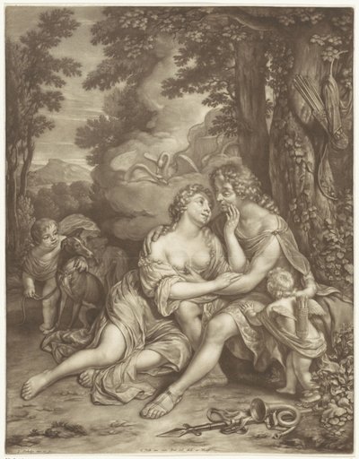 Venus Prevents Adonis from Hunting by Jan Verkolje (I)