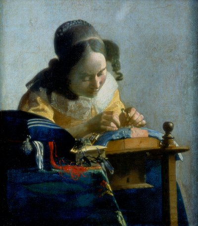 The Lace Maker by Jan Vermeer van Delft