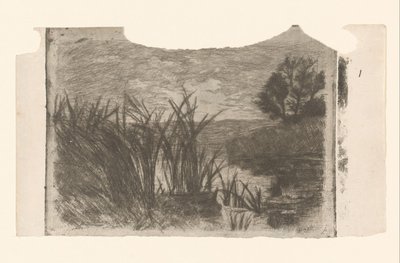 Landscape with Water, Reeds, and Rowboat by Jan Veth