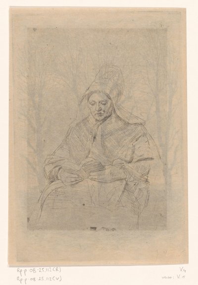 Reading Peasant Woman by Jan Veth