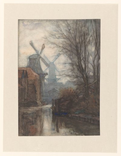 Mills by a Canal by Jan Veth