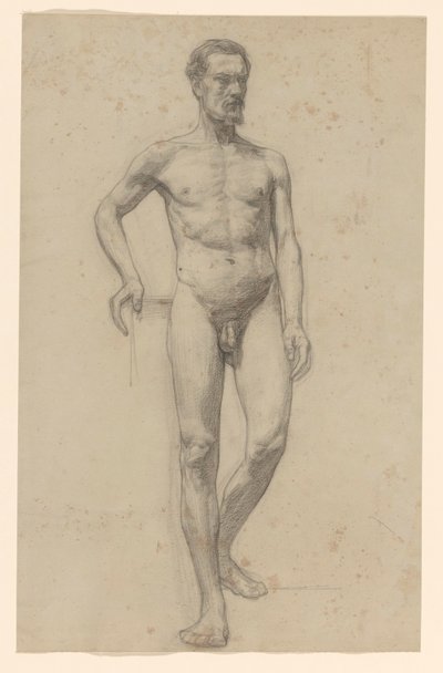 Standing Male Nude, Seen from the Front by Jan Veth