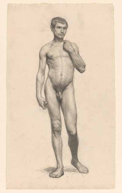 Standing Male Nude, Seen from the Front by Jan Veth