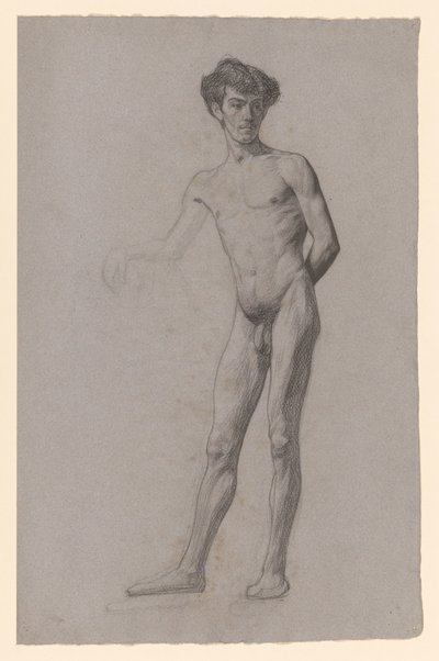 Standing naked young man by Jan Veth