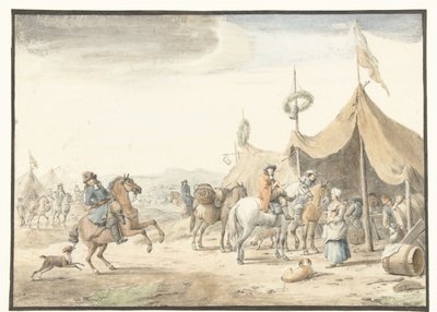 Military Camp with Riders by Jan Vincentsz. van der Vinne