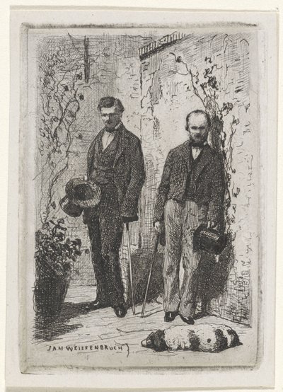 Self-Portrait with Frederik Hendrik Weissenbruch by Jan Weissenbruch