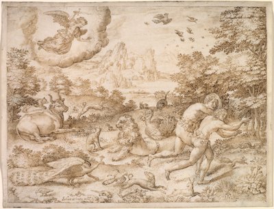 The Expulsion from Paradise, c. 1606 by Jan Wierix