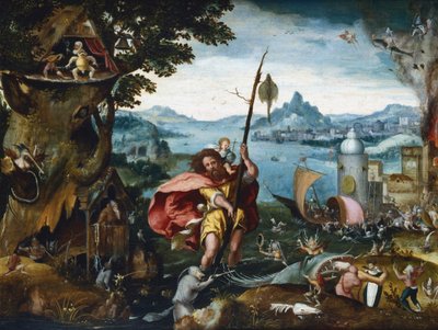 St Christopher Crossing the River, 1506-c1527 by Jan de Cock