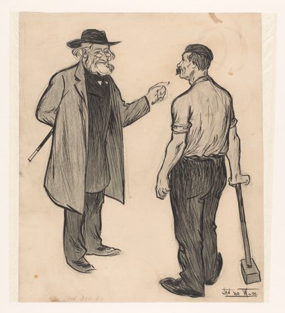 Marxist and Worker by Jan de Waardt (signed by artist)