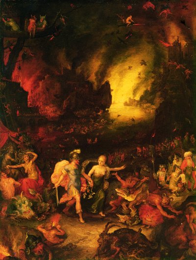 Aeneas in Hades (detail) by Jan the Elder Brueghel