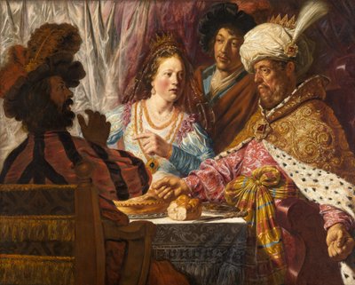 The Feast of Esther by Jan the Elder Lievens