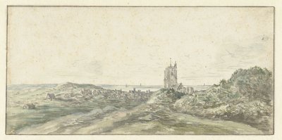 View of Egmond aan Zee by Jan van Goyen (possibly)