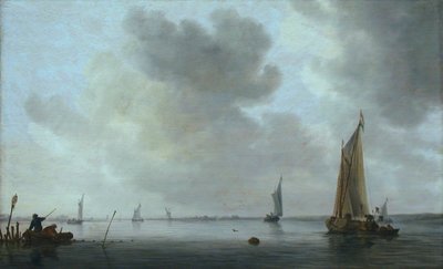 Fishing Boats off an Estuary by Jan van Goyen