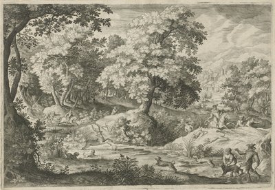 Deer Hunt in a Swamp by Jan van Londerseel