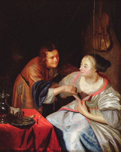 Gallant scene by Jan van Mieris