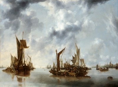 A calm, 1654 by Jan van de Cappelle
