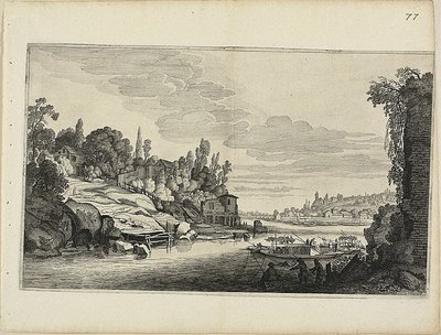 River Landscape by Jan van de Velde II