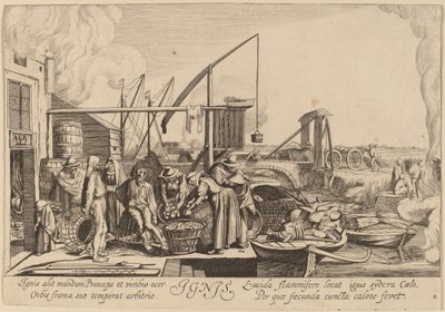 Fire by Jan van de Velde II after Willem Buytewech