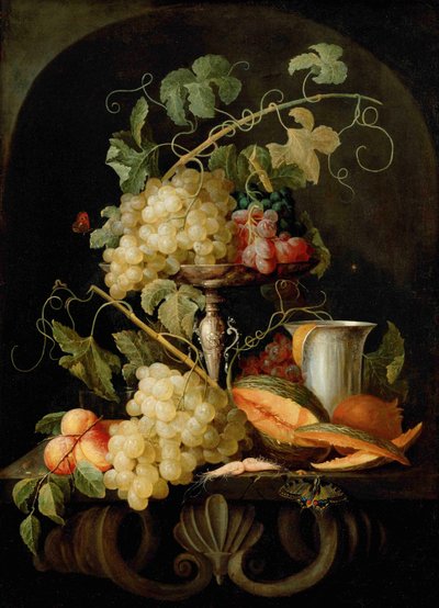 Still Life with Fruit by Jan van den Hecke