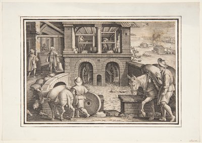 A Water Mill by Jan van der Straet, called Stradanus