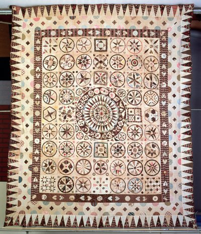 Patchwork bedcover, Ireland, 1850-60 by Jane Pizar