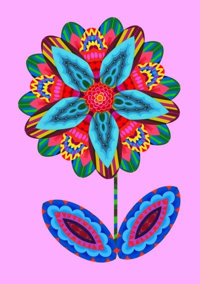 Flower Cutout on Pink, 2020 by Jane Tattersfield