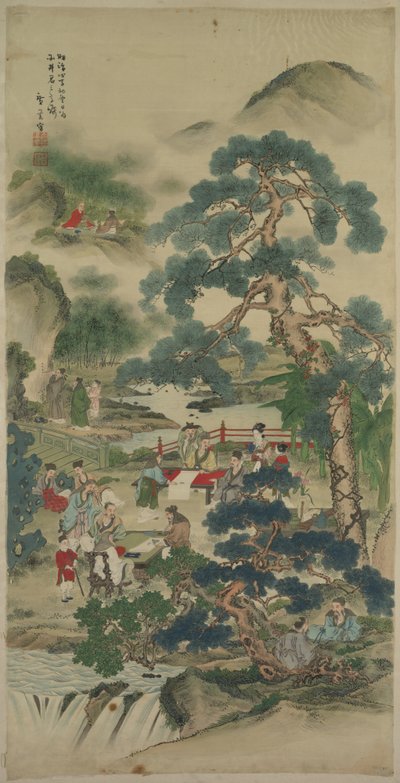 Chinese Sages in a Garden by Japan, Meiji period