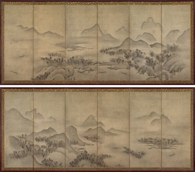 Moonlit Landscape by Japan, Muromachi period
