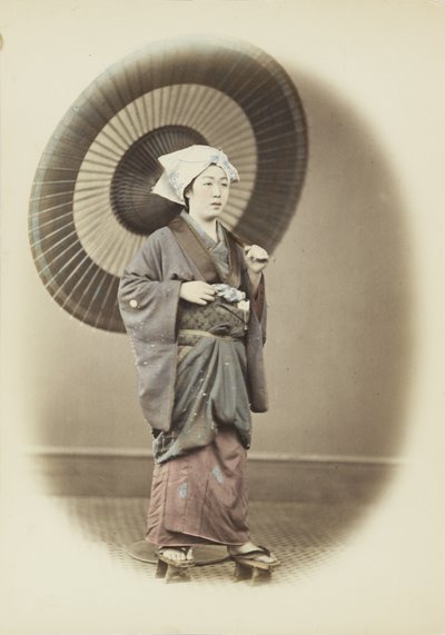 Japanese Woman with Umbrella by Japanese Photographer