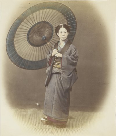 Japanese woman with umbrella by Japanese Photographer