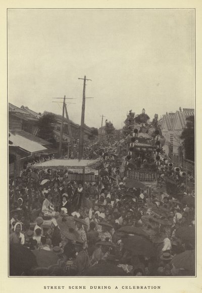 Street Scene During a Celebration by Japanese Photographer