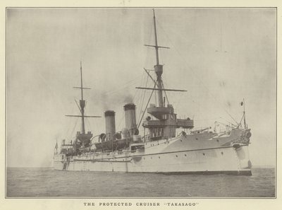 The Protected Cruiser Takasago by Japanese Photographer