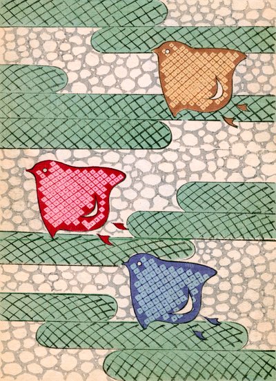 Abstracted Birds by Japanese School