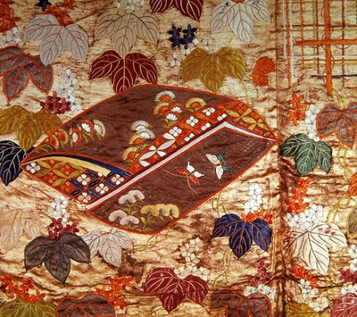 (detail) Noh Robe by Japanese School