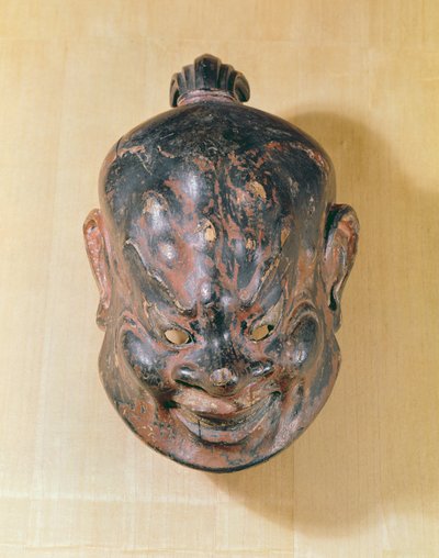 Gigaku mask, Nara Period by Japanese School