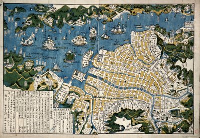 Map of Nagasaki, Japan by Japanese School