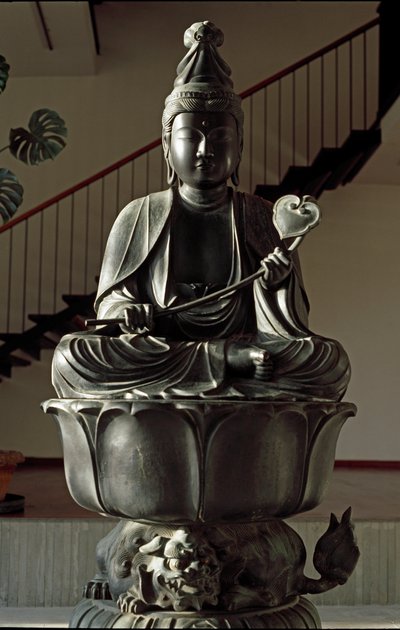 Monju Bosatsu sculpture by Japanese School